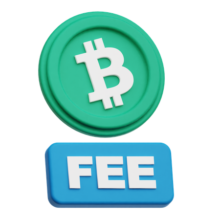 ビットコイン手数料  3D Icon