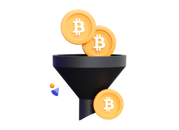 Bitcoin Filter  3D Icon