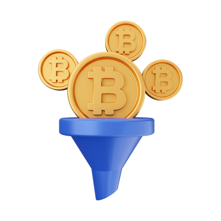 Filtre Bitcoin  3D Icon