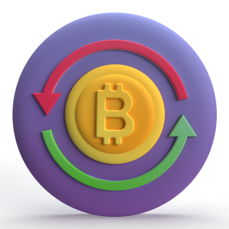 Bitcoin Flow  3D Icon