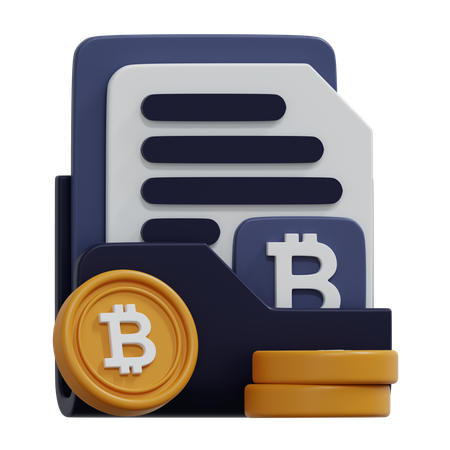 ビットコインフォルダ  3D Icon