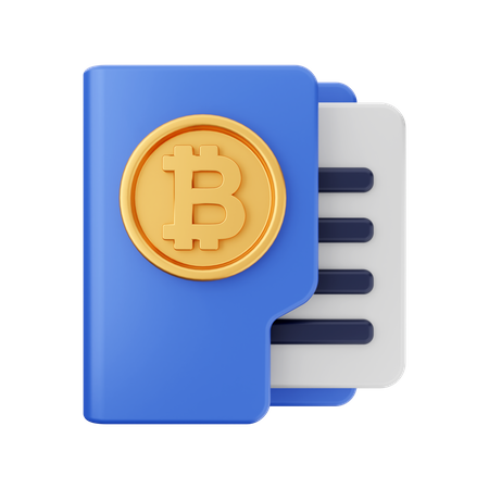 Bitcoin Folder  3D Icon