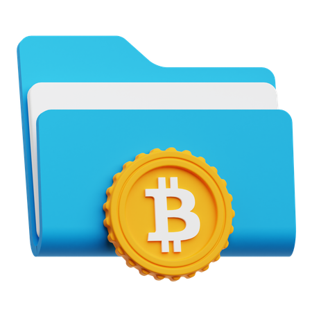 Bitcoin Folder  3D Icon