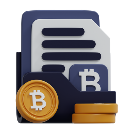 Bitcoin folder  3D Icon