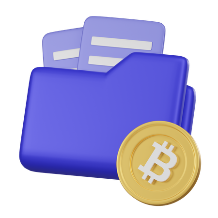 Bitcoin Folder  3D Icon