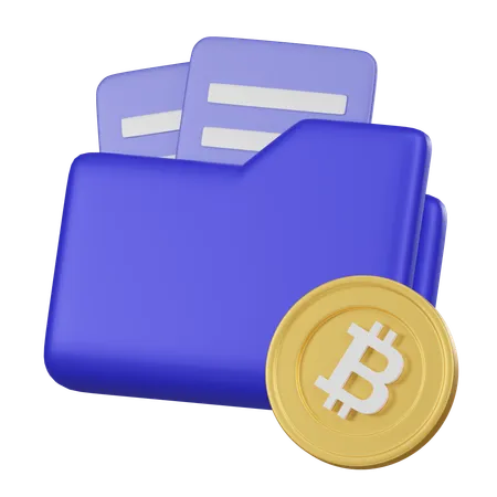 Bitcoin Folder  3D Icon