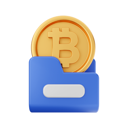 Bitcoin Folder  3D Icon