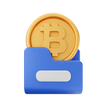 Bitcoin Folder  3D Icon