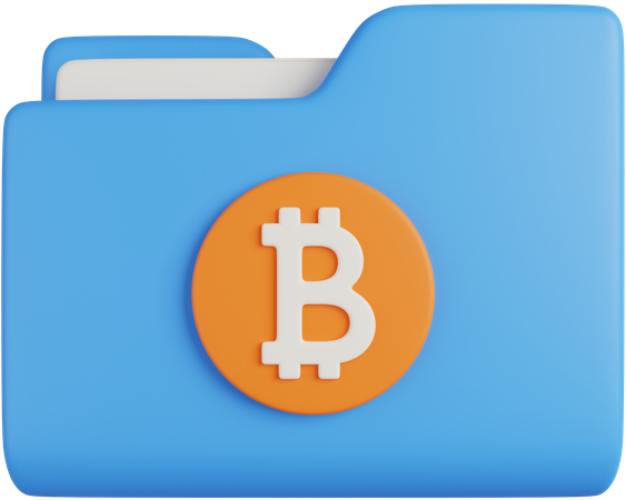 Bitcoin Folder  3D Icon