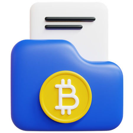 Bitcoin Folder  3D Icon