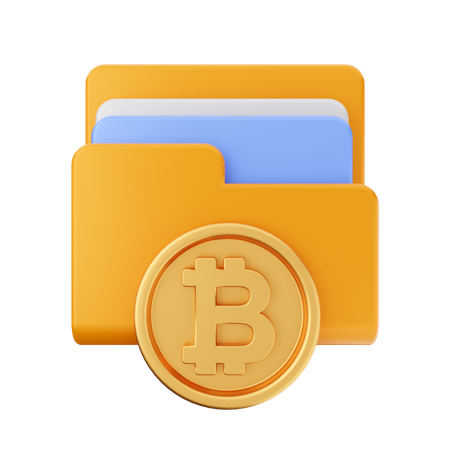 Bitcoin Folder  3D Icon