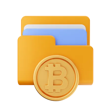 Bitcoin Folder  3D Icon