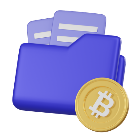 Bitcoin Folder  3D Icon