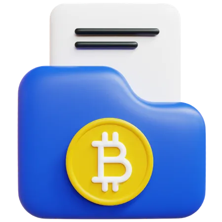 Bitcoin Folder  3D Icon