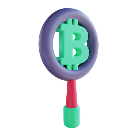 Bitcoin-Forschung  3D Illustration
