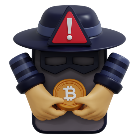 ビットコイン詐欺  3D Icon