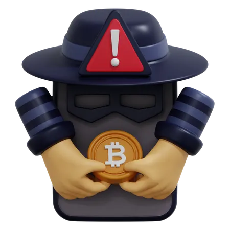 ビットコイン詐欺  3D Icon