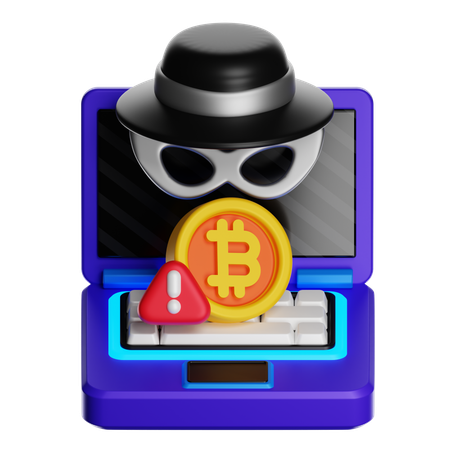 Bitcoin Fraud  3D Icon