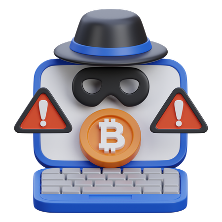 Bitcoin Fraud  3D Icon