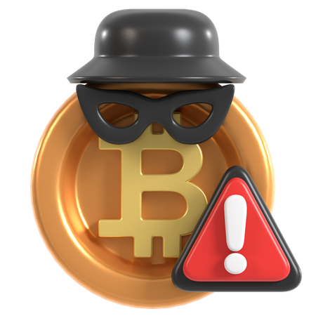 Bitcoin Fraud  3D Icon