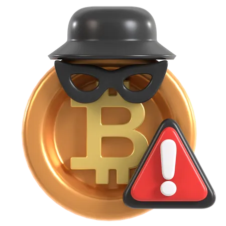 Bitcoin Fraud  3D Icon