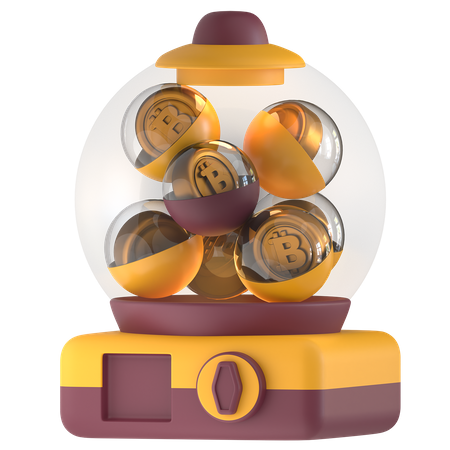 Bitcoin Gacha Machine  3D Icon