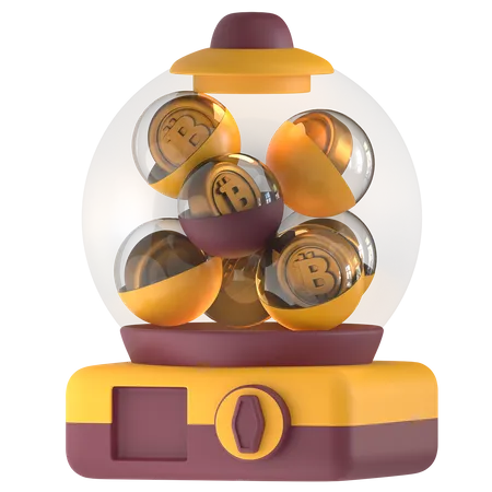 Bitcoin Gacha Machine  3D Icon