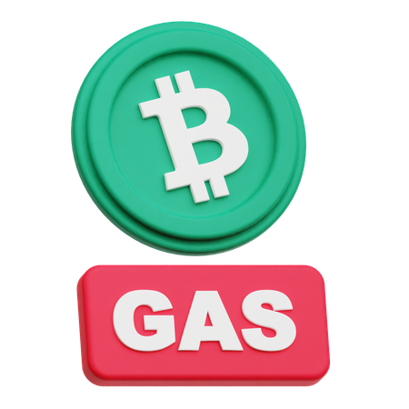 Bitcoin Gas  3D Icon