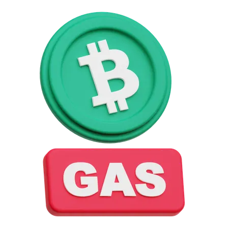 Bitcoin Gas  3D Icon