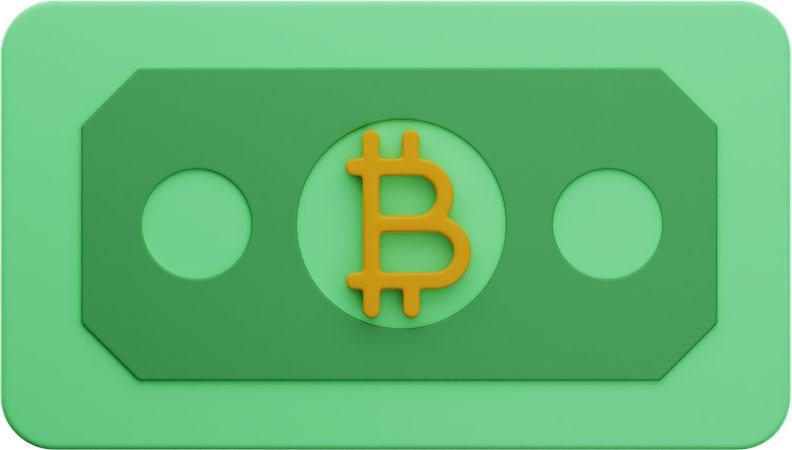 Bitcoin-Geld  3D Icon