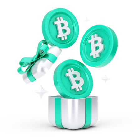 Bitcoin-Geschenk  3D Icon