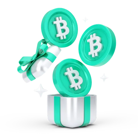 Bitcoin-Geschenk  3D Icon