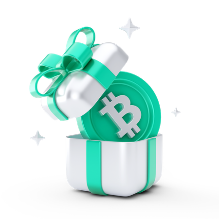 Bitcoin-Geschenk  3D Icon