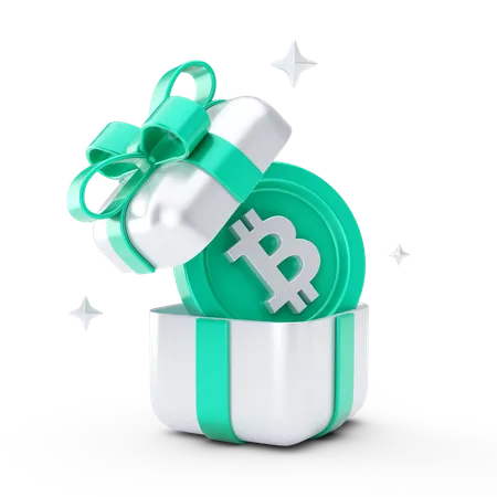 Bitcoin-Geschenk  3D Icon