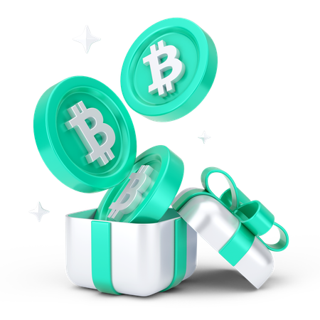 Bitcoin-Geschenk  3D Icon