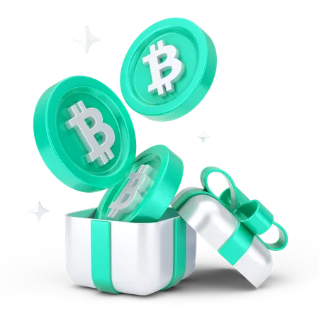 Bitcoin-Geschenk  3D Icon