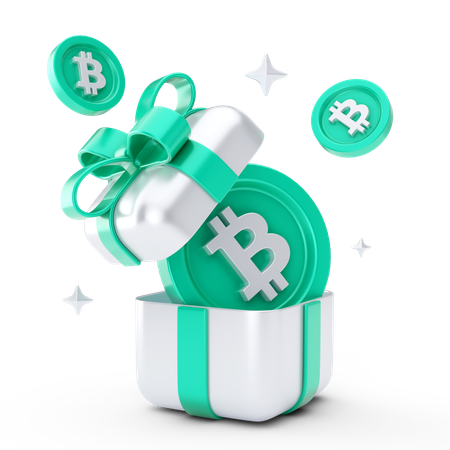 Bitcoin-Geschenk  3D Icon