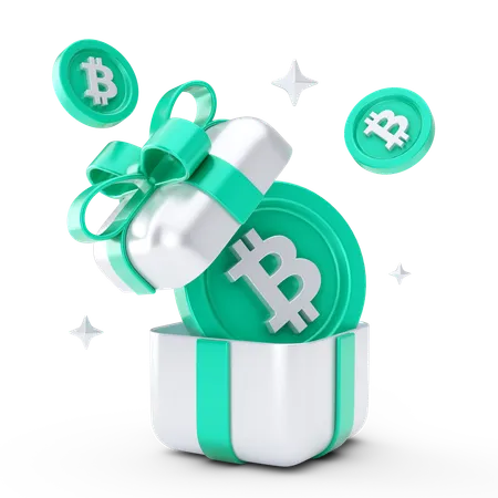 Bitcoin-Geschenk  3D Icon