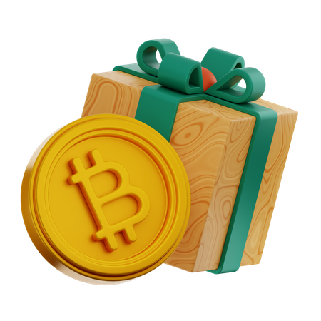 Bitcoin-Geschenk  3D Icon