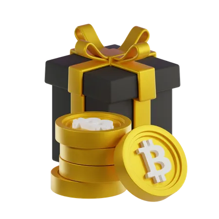 Bitcoin-Geschenk  3D Icon