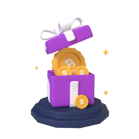 Bitcoin-Geschenke  3D Icon