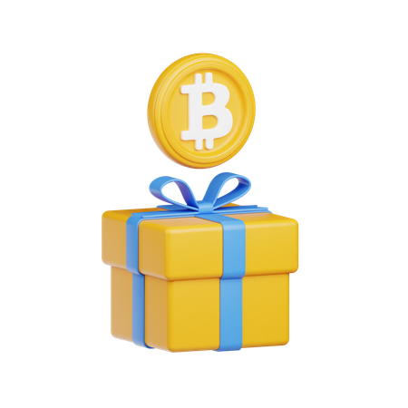 Bitcoin-Geschenke  3D Icon