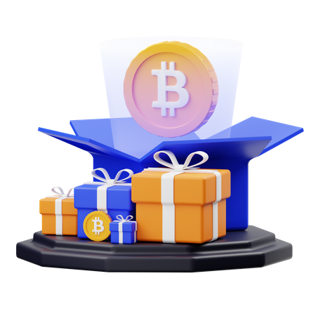 Bitcoin-Geschenke  3D Icon