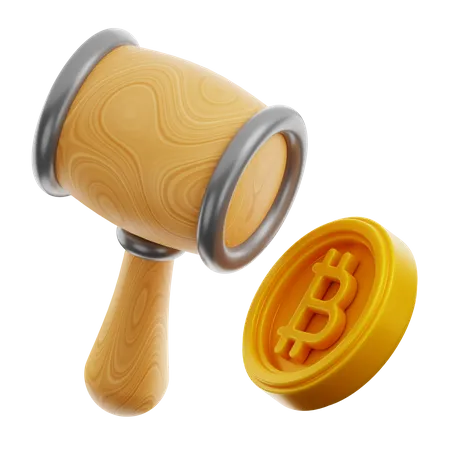 Bitcoin-Gesetz  3D Icon