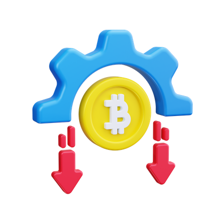 Gerenciamento de bitcoins  3D Icon