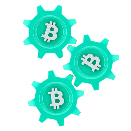 Gerenciamento de bitcoins  3D Icon