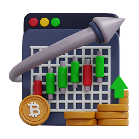 Bitcoin gewinn  3D Icon