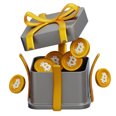 Bitcoin Gift  3D Icon