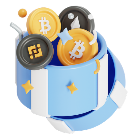 Bitcoin gift  3D Icon