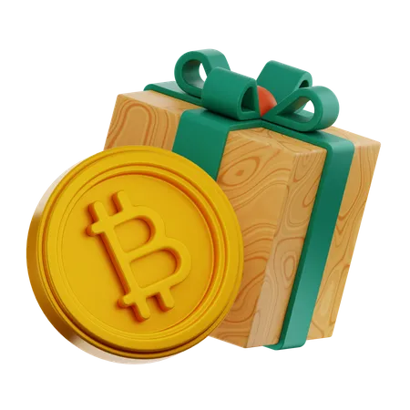 Bitcoin Gift  3D Icon